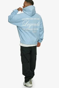 Zipper<Dropsize Heavy Oversize Legends Zip Hoodie Baby Blue