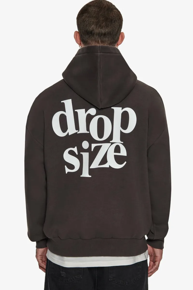 Hoodie<Dropsize Heavy Oversize Letters Hoodie Washed Black