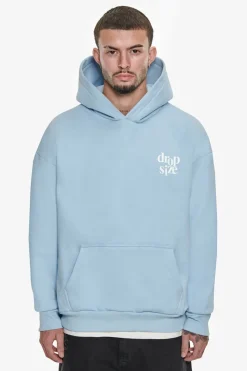Hoodie<Dropsize Heavy Oversize Letters Hoodie Baby Blue / Cream