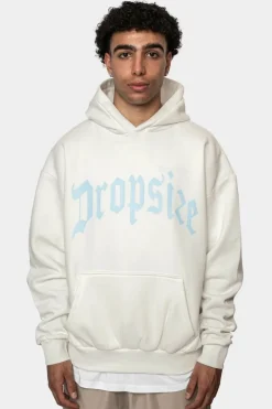 Hoodie<Dropsize Heavy Oversize Logo Design Hoodie Washed White