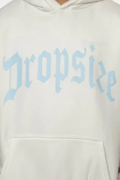 Hoodie<Dropsize Heavy Oversize Logo Design Hoodie Washed White