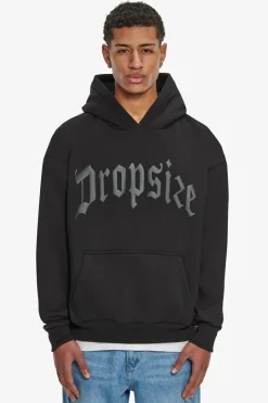 Hoodie<Dropsize Heavy Oversize Logo Puffer Print Hoodie Black
