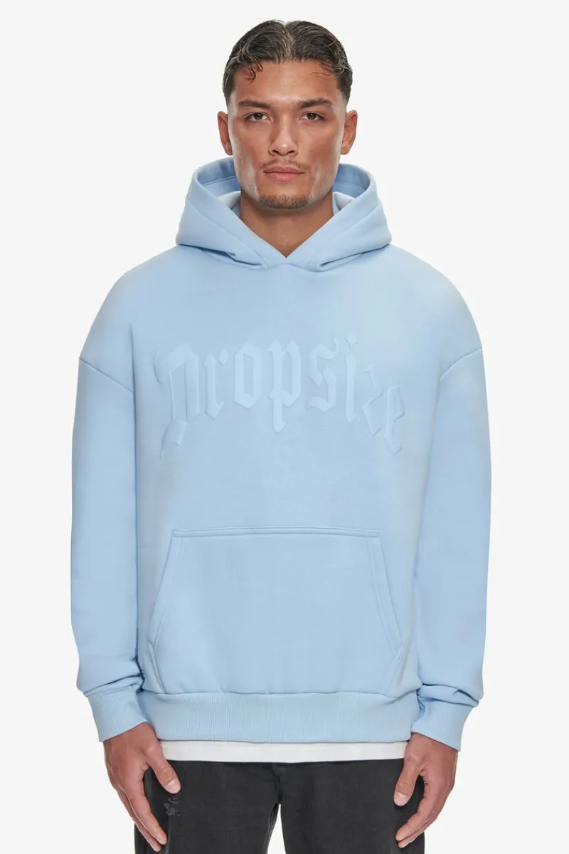 Hoodie<Dropsize Heavy Oversize Logo Puffer Print Hoodie Baby Blue