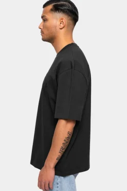 T-Shirt<Dropsize Heavy Oversize Logo Puffer Print T-Shirt Washed Black