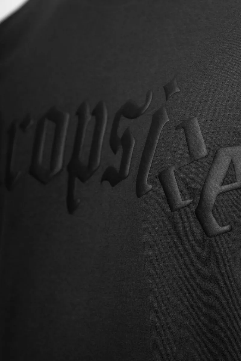 T-Shirt<Dropsize Heavy Oversize Logo Puffer Print T-Shirt Washed Black