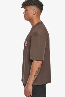 T-Shirt<Dropsize Heavy Oversize Logo T-Shirt Chocolate Brown