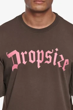 T-Shirt<Dropsize Heavy Oversize Logo T-Shirt Chocolate Brown