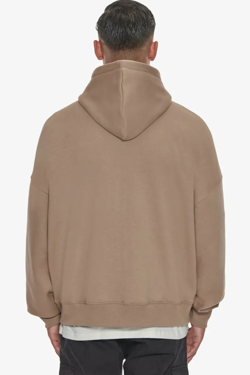 Zipper<Dropsize Heavy Oversize Logo Zip Hoodie Silver Mink