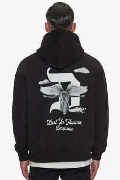 Hoodie<Dropsize Heavy Oversize Lost In Heaven Hoodie Black