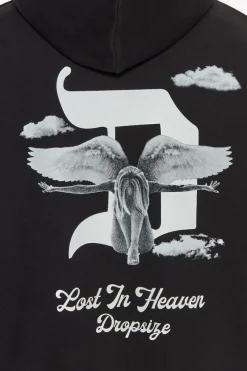 Hoodie<Dropsize Heavy Oversize Lost In Heaven Hoodie Black