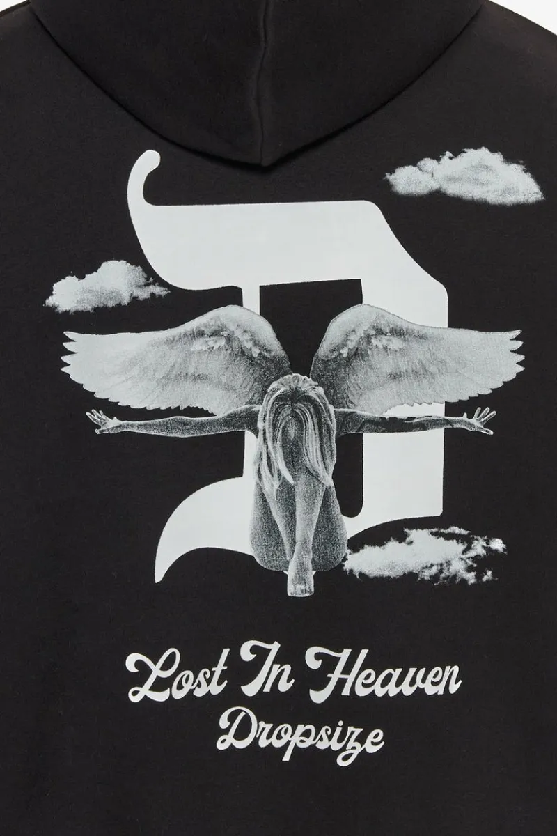 Hoodie<Dropsize Heavy Oversize Lost In Heaven Hoodie Black