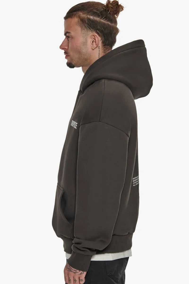 Hoodie<Dropsize Heavy Oversize Marble Worldwide Hoodie Washed Black