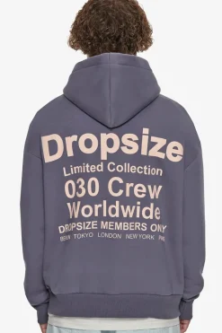 Hoodie<Dropsize Heavy Oversize Members Only Hoodie Blue Granite