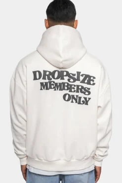 Hoodie<Dropsize Heavy Oversize ''Members Only'' Hoodie Cream White