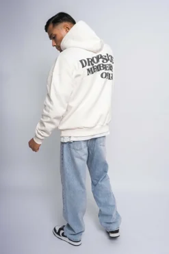 Hoodie<Dropsize Heavy Oversize ''Members Only'' Hoodie Cream White