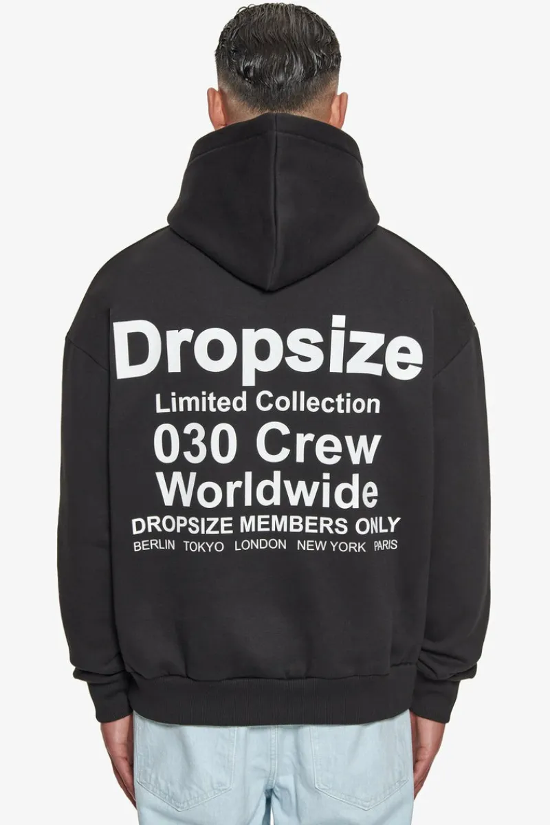 Hoodie<Dropsize Heavy Oversize Members Only Hoodie Black
