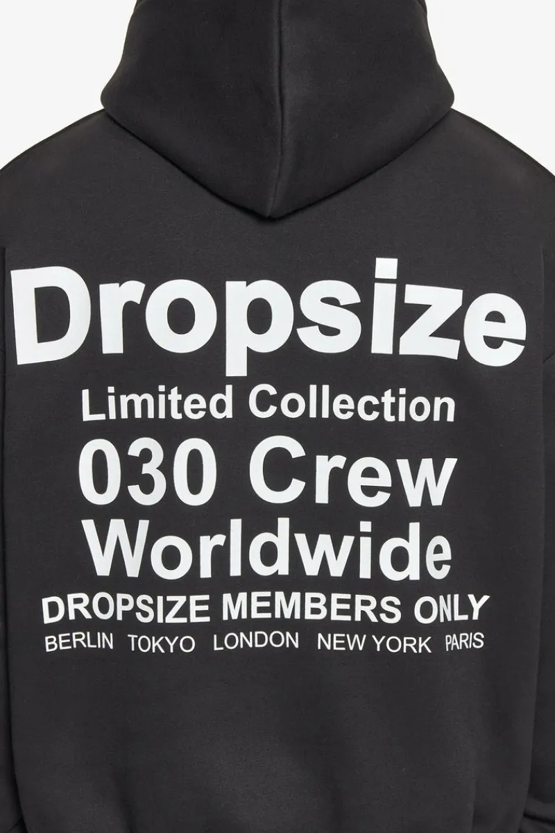 Hoodie<Dropsize Heavy Oversize Members Only Hoodie Black
