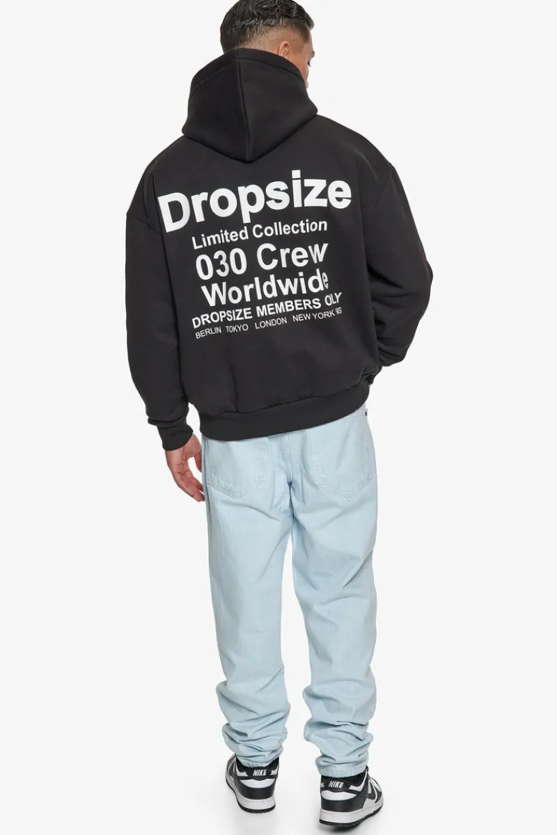 Hoodie<Dropsize Heavy Oversize Members Only Hoodie Black