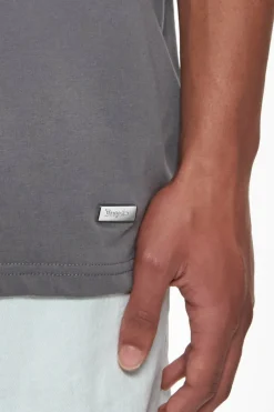 T-Shirt<Dropsize Heavy Oversize Metal Patch Basic T-Shirt Grey