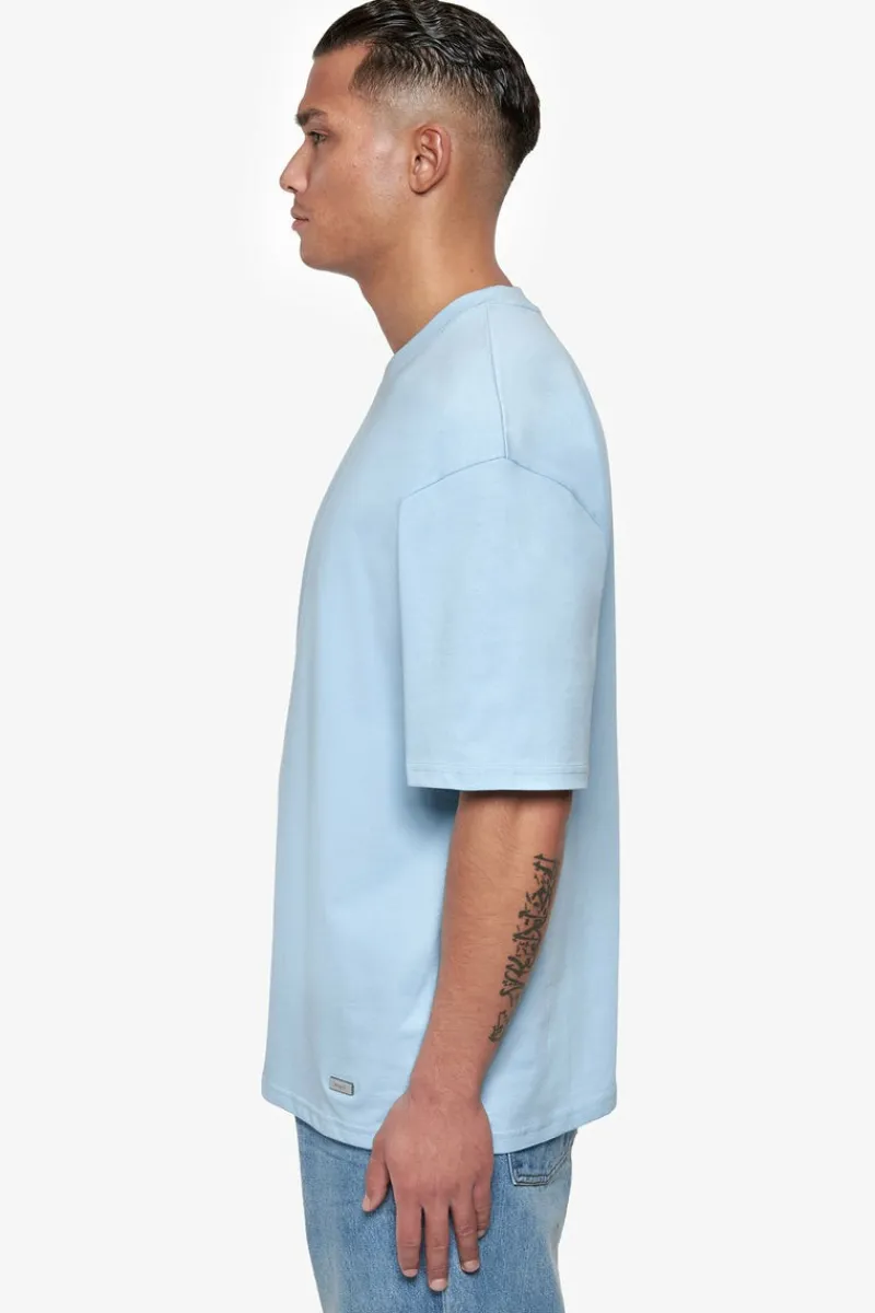 T-Shirt<Dropsize Heavy Oversize Metal Patch T-Shirt Baby Blue