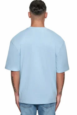 T-Shirt<Dropsize Heavy Oversize Metal Patch T-Shirt Baby Blue