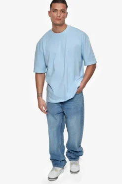 T-Shirt<Dropsize Heavy Oversize Metal Patch T-Shirt Baby Blue
