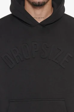 Hoodie<Dropsize Heavy Oversize Mid Hd Hoodie Black Embossed