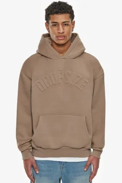 Hoodie<Dropsize Heavy Oversize Mid Hd Hoodie Silver Mink Embossed