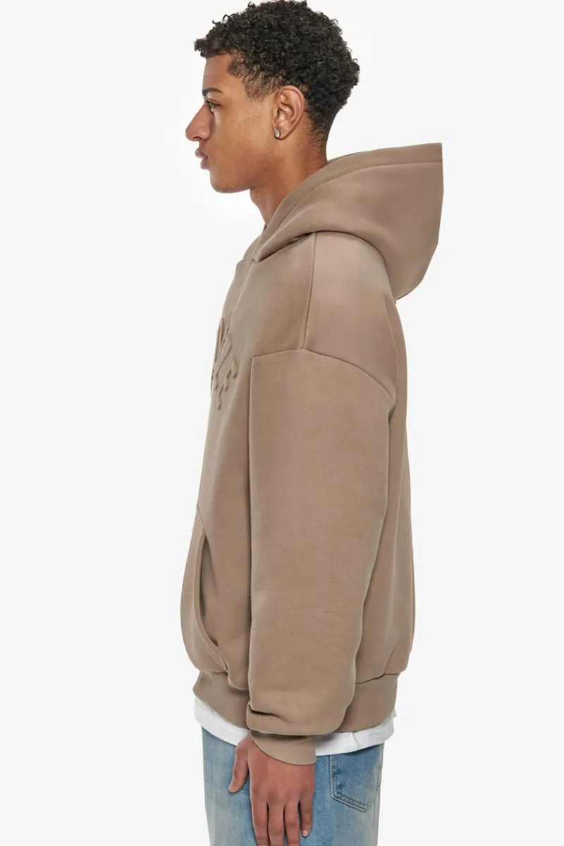 Hoodie<Dropsize Heavy Oversize Mid Hd Hoodie Silver Mink Embossed
