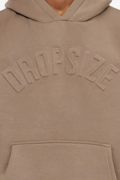 Hoodie<Dropsize Heavy Oversize Mid Hd Hoodie Silver Mink Embossed