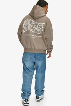Hoodie<Dropsize Heavy Oversize Mirrored Logo Hoodie Simply Taupe