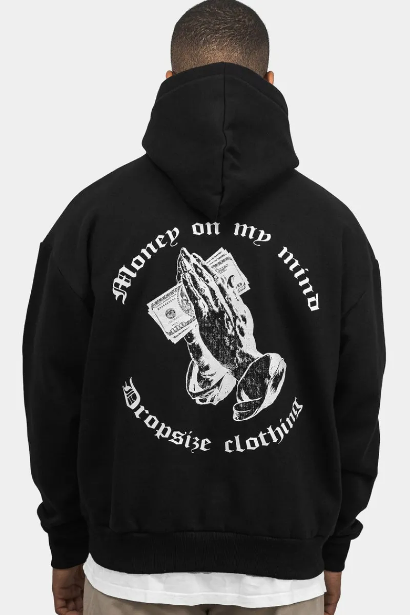 Hoodie<Dropsize Heavy Oversize Money On My Mind Hoodie Black