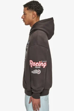 Hoodie<Dropsize Heavy Oversize Motorsport Hoodie Washed Black