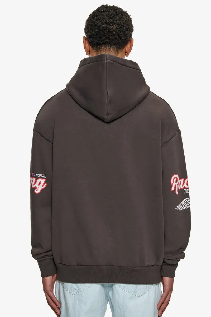 Hoodie<Dropsize Heavy Oversize Motorsport Hoodie Washed Black
