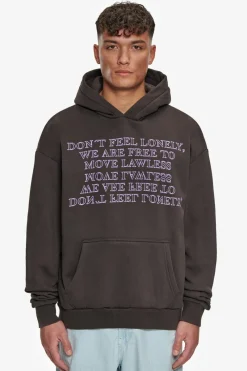 Hoodie<Dropsize Heavy Oversize Move Lawless Hoodie Washed Black