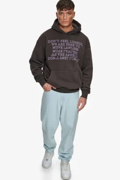 Hoodie<Dropsize Heavy Oversize Move Lawless Hoodie Washed Black