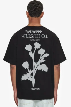 T-Shirt<Dropsize Heavy Oversize Need To Hustle T-Shirt Black