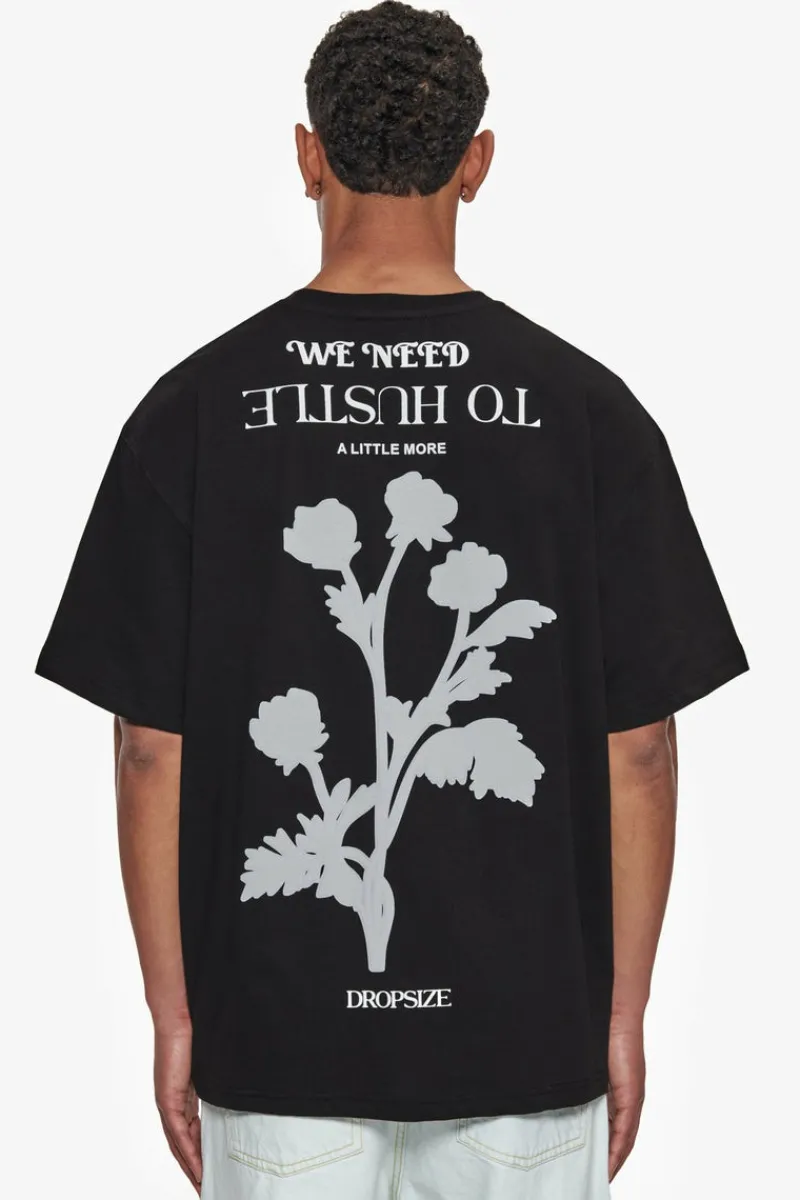 T-Shirt<Dropsize Heavy Oversize Need To Hustle T-Shirt Black
