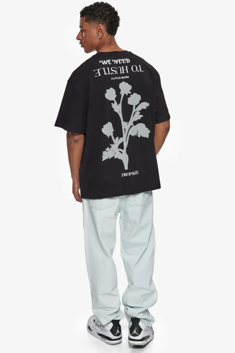T-Shirt<Dropsize Heavy Oversize Need To Hustle T-Shirt Black