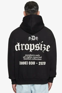 Hoodie<Dropsize Heavy Oversize Number Hoodie Black
