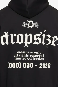 Hoodie<Dropsize Heavy Oversize Number Hoodie Black