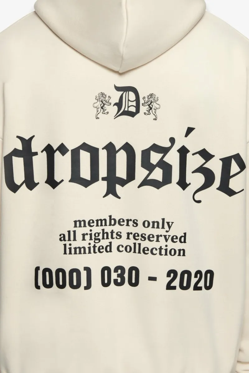 Hoodie<Dropsize Heavy Oversize Number Hoodie Coconut Milk