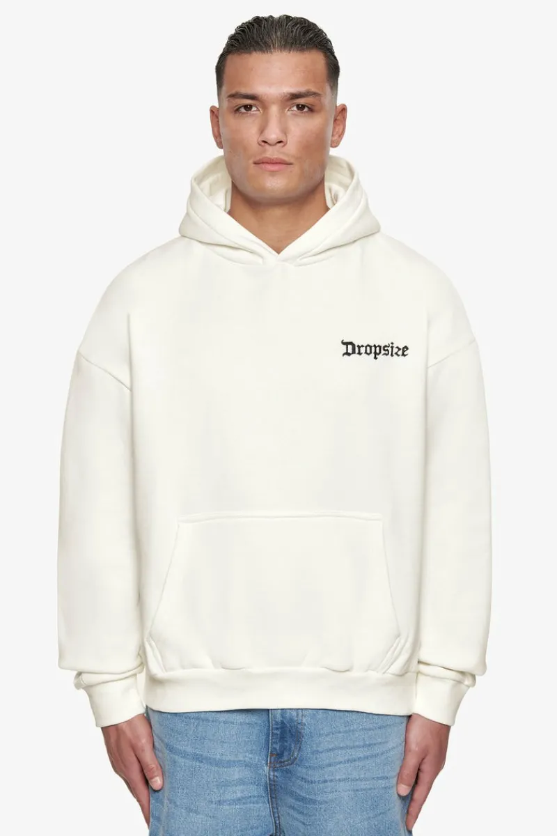 Hoodie<Dropsize Heavy Oversize ''Open Casting'' Hoodie Cream White