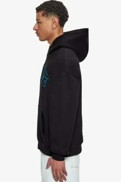 Hoodie<Dropsize Heavy Oversize Outline Embo Hoodie Black