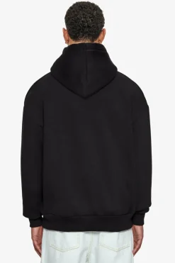 Hoodie<Dropsize Heavy Oversize Outline Embo Hoodie Black
