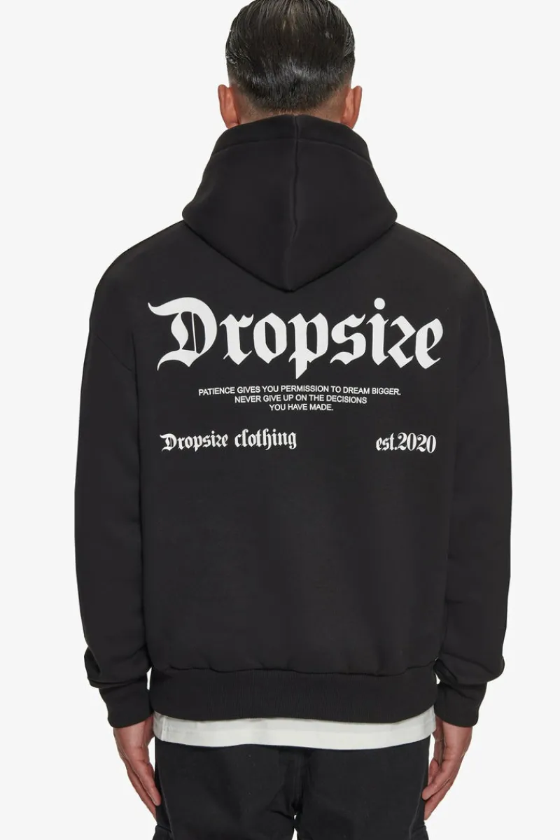 Hoodie<Dropsize Heavy Oversize Patience Hoodie Black