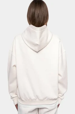 Frauen<Dropsize Heavy Oversize Pink Puffer Print Hoodie Cream White