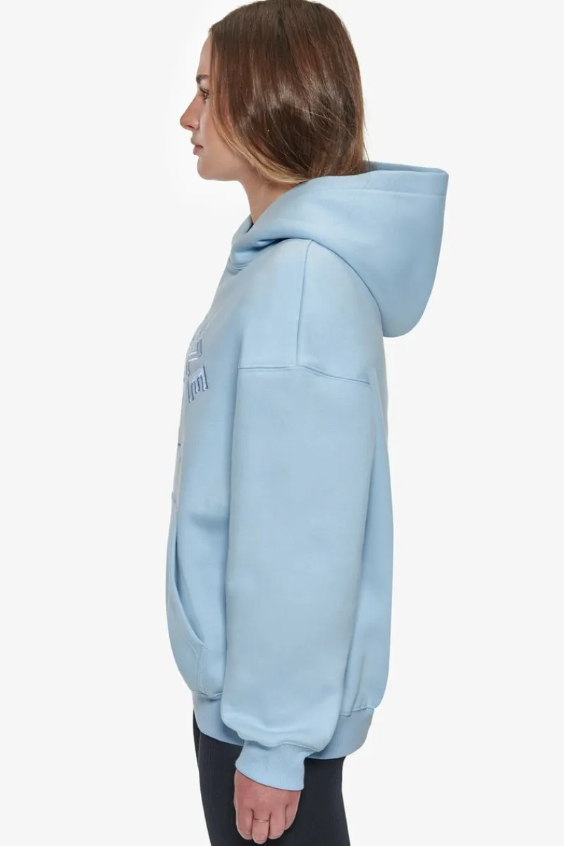 Frauen<Dropsize Heavy Oversize Pray Love Hustle Embo Hoodie Baby Blue