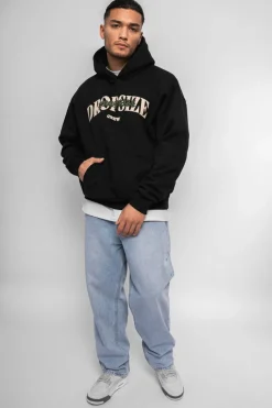 Hoodie<Dropsize Heavy Oversize Print On Print Hoodie Black