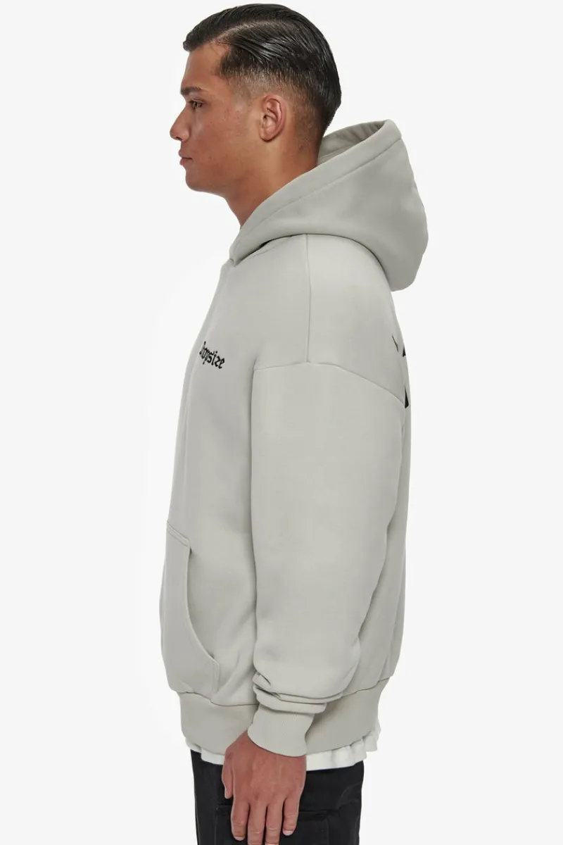 Hoodie<Dropsize Heavy Oversize Puffer Logo Backprint Hoodie Quite Grey